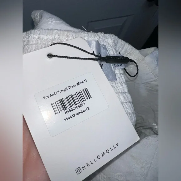 NWT Hello Molly Women’s Large US 8 You And I Tonight Dress Mini White AU 12 - Picture 11 of 16